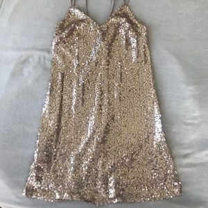 Gold sparkly sequin dress